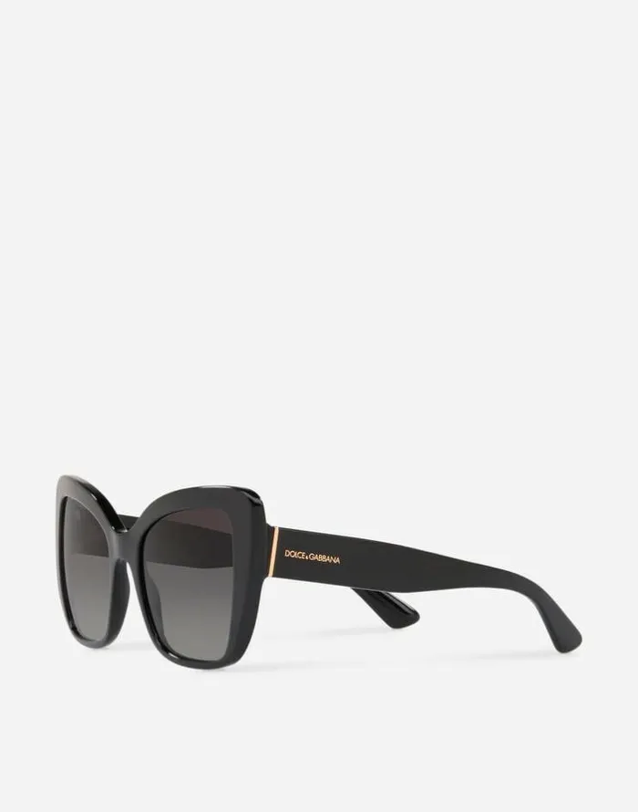 Dolce and Gabbana Icons Women Half Print Sunglasses Black