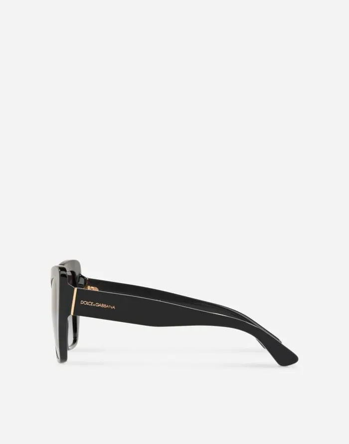 Dolce and Gabbana Icons Women Half Print Sunglasses Black