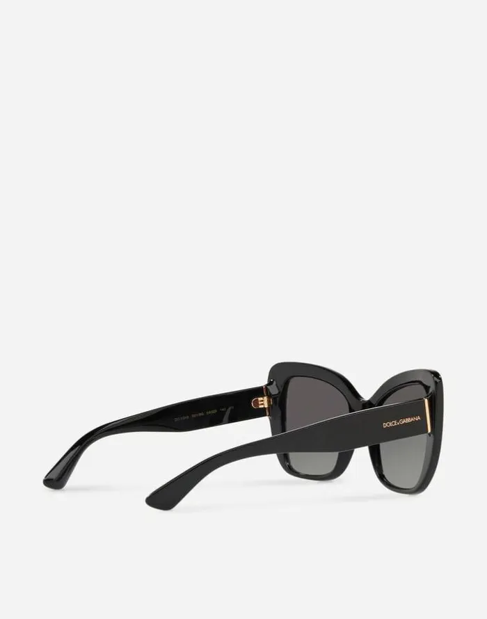 Dolce and Gabbana Icons Women Half Print Sunglasses Black