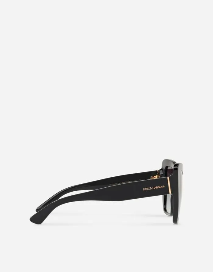 Dolce and Gabbana Icons Women Half Print Sunglasses Black