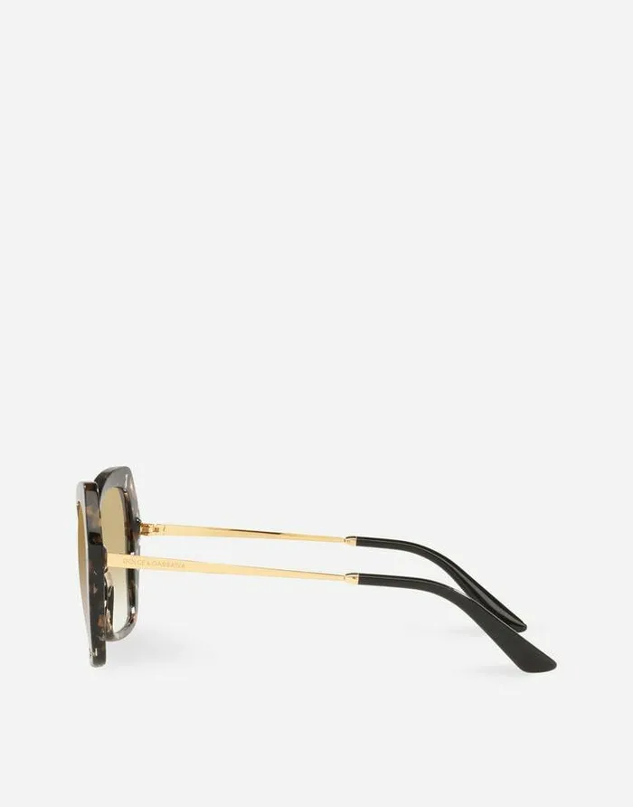 Dolce and Gabbana Icons Women Sicilian Taste Sunglasses Black Cube Gold Dolce and Gabbana Icons Women Sicilian Taste Sunglasses Black Cube Gold