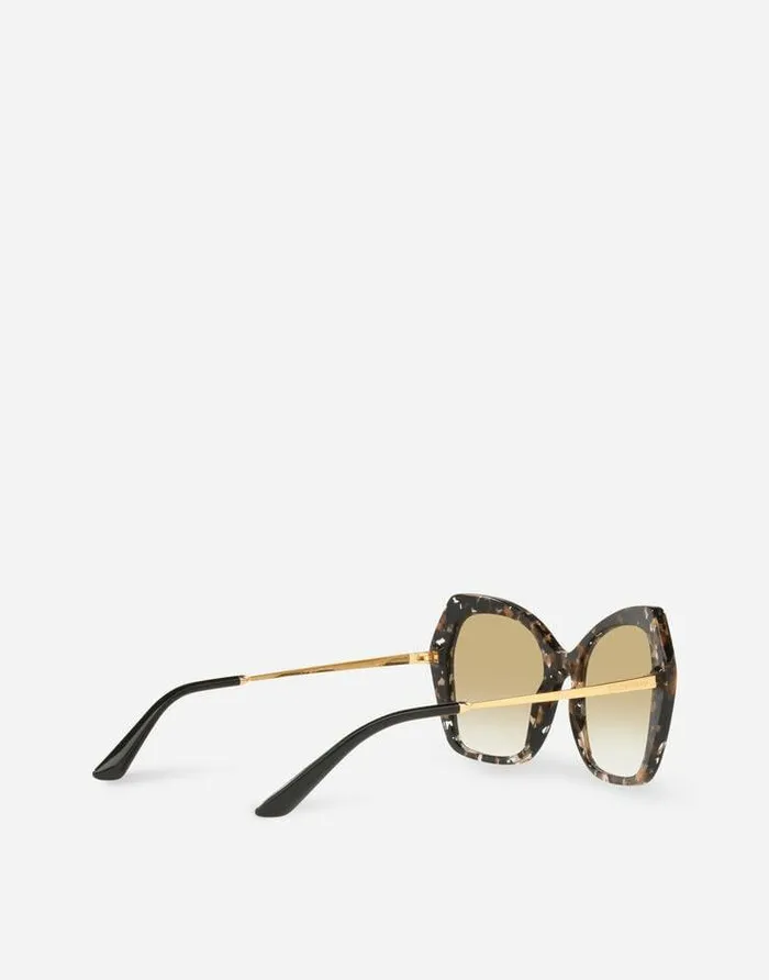 Dolce and Gabbana Icons Women Sicilian Taste Sunglasses Black Cube Gold Dolce and Gabbana Icons Women Sicilian Taste Sunglasses Black Cube Gold