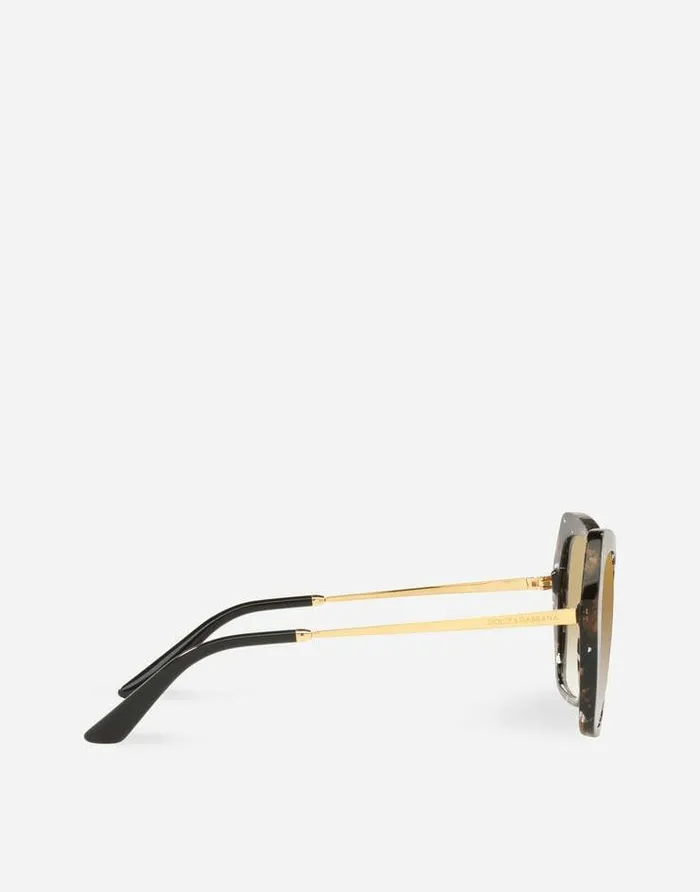 Dolce and Gabbana Icons Women Sicilian Taste Sunglasses Black Cube Gold Dolce and Gabbana Icons Women Sicilian Taste Sunglasses Black Cube Gold