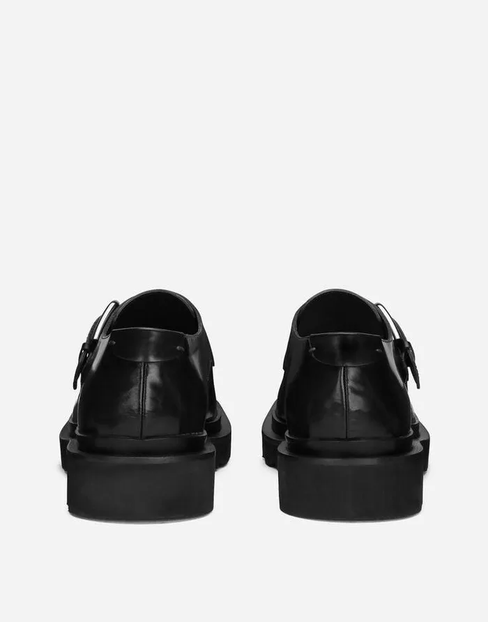 Dolce and Gabbana Loafers And Moccasins Men Calfskin Monkstrap Shoes Black Dolce and Gabbana Loafers And Moccasins Men Calfskin Monkstrap Shoes Black