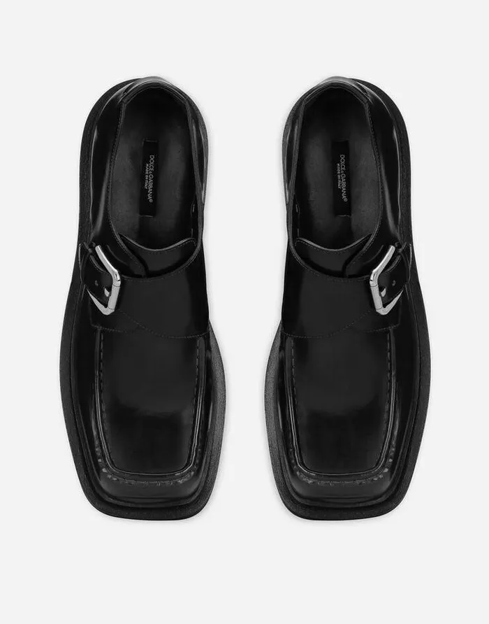 Dolce and Gabbana Loafers And Moccasins Men Calfskin Monkstrap Shoes Black Dolce and Gabbana Loafers And Moccasins Men Calfskin Monkstrap Shoes Black