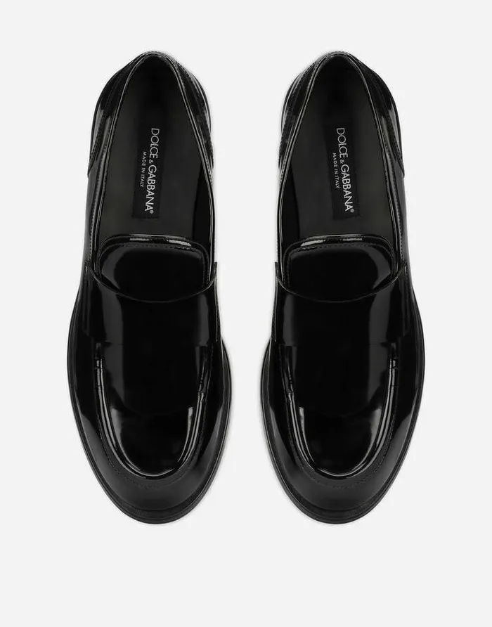 Dolce and Gabbana Loafers And Moccasins Men Polished Calfskin Loafers Black Dolce and Gabbana Loafers And Moccasins Men Polished Calfskin Loafers Black