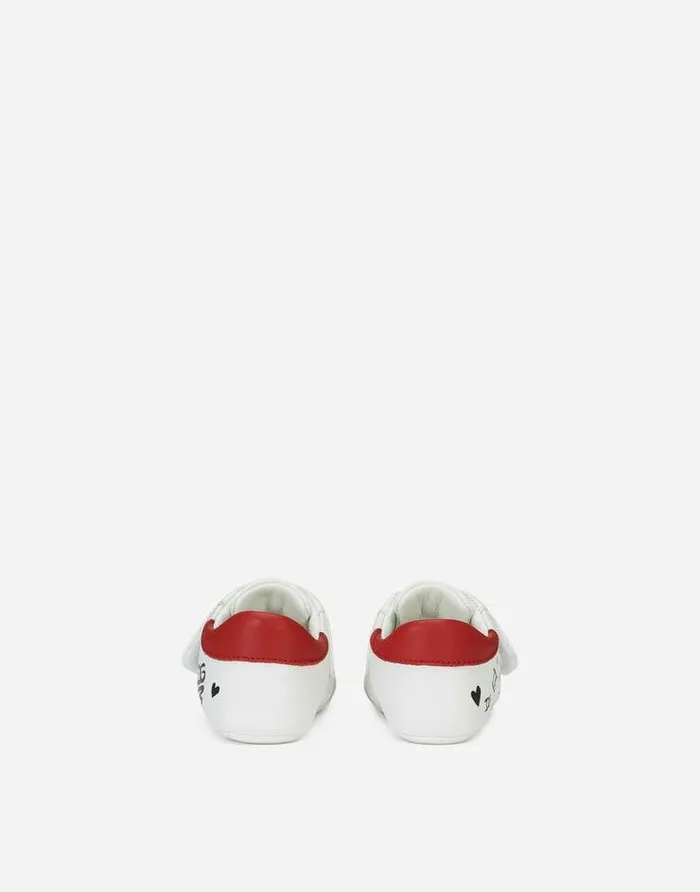 Dolce and Gabbana Newborn Girls039 Shoes 1620 Children Nappa Leather Newborn Sneakers With Poppy Print Multicolor Dolce and Gabbana Newborn Girls039 Shoes 1620 Children Nappa Leather Newborn Sneakers With Poppy Print Multicolor