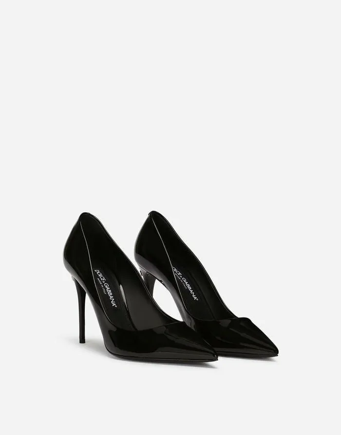 Dolce and Gabbana Pumps And Slingback Women Patent Leather Cardinale Pumps Black Dolce and Gabbana Pumps And Slingback Women Patent Leather Cardinale Pumps Black