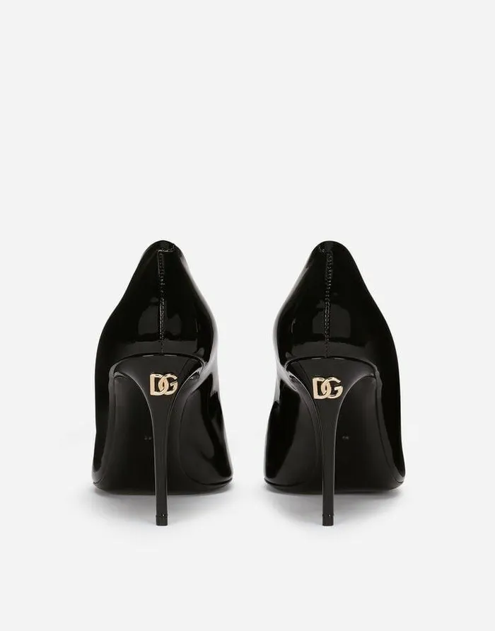 Dolce and Gabbana Pumps And Slingback Women Patent Leather Cardinale Pumps Black Dolce and Gabbana Pumps And Slingback Women Patent Leather Cardinale Pumps Black