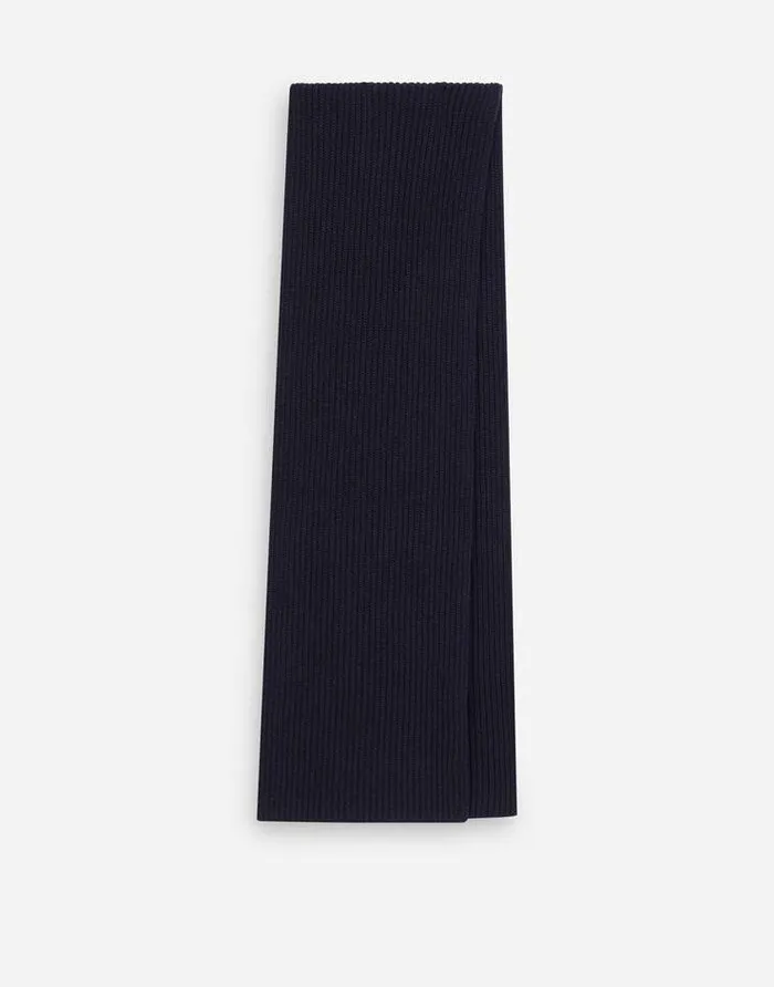 Dolce and Gabbana Scarves And Silks Men Knit Cashmere Scarf With DG Patch Blue Dolce and Gabbana Scarves And Silks Men Knit Cashmere Scarf With DG Patch Blue