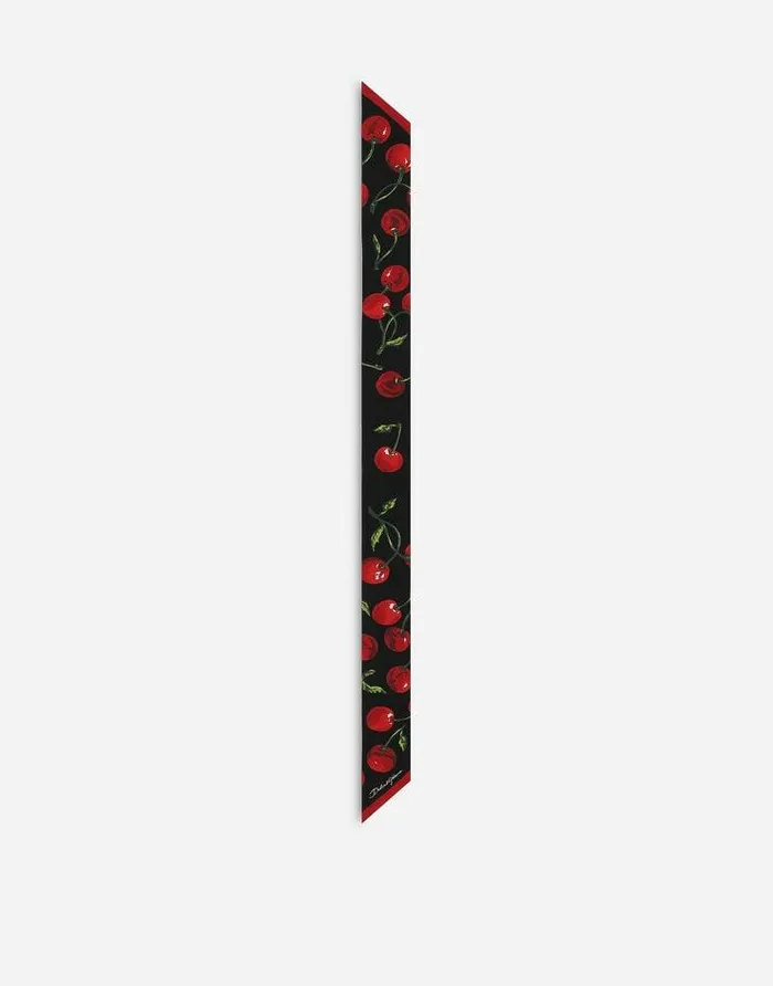 Dolce and Gabbana Scarves And Silks Women Cherryprint Twill Headscarf 6215100 Multicolor Dolce and Gabbana Scarves And Silks Women Cherryprint Twill Headscarf 6215100 Multicolor