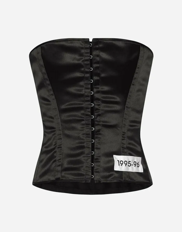 Dolce and Gabbana Shirts And Tops Women Corset With ReEdition Label Black