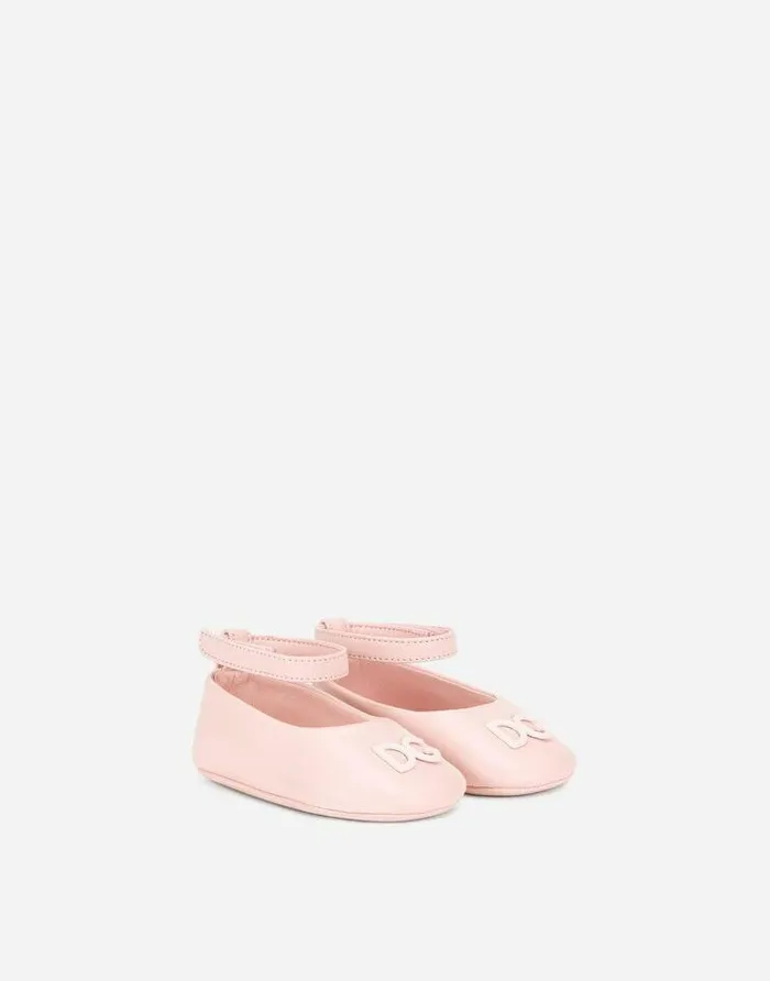 Dolce and Gabbana Shoes For First Steps 1926 Children Nappa Leather Newborn Ballet Flats Pink Dolce and Gabbana Shoes For First Steps 1926 Children Nappa Leather Newborn Ballet Flats Pink