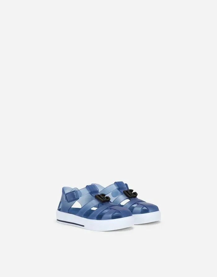 Dolce and Gabbana Shoes For First Steps 1926 Children Rubber Sandals With DG Logo Multicolor