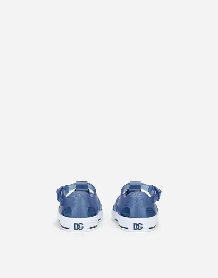 Dolce and Gabbana Shoes For First Steps 1926 Children Rubber Sandals With DG Logo Multicolor