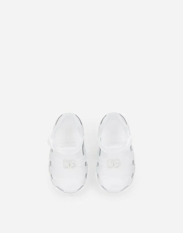 Dolce and Gabbana Shoes For First Steps 1926 Children Rubber Sandals With DG Logo Multicolor