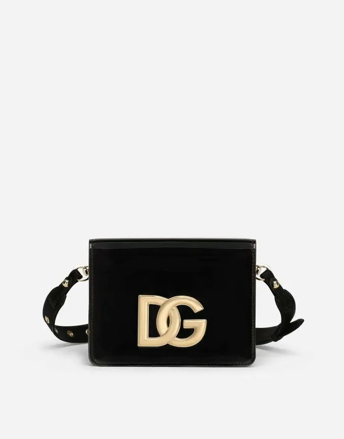 Dolce and Gabbana Shoulder And Crossbody Bags Women Patent Leather 35 Crossbody Bag Black Dolce and Gabbana Shoulder And Crossbody Bags Women Patent Leather 35 Crossbody Bag Black