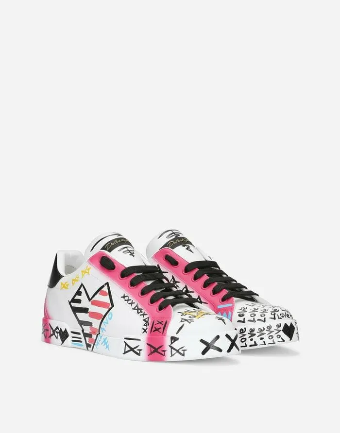 Dolce and Gabbana Sneakers Women Limited Edition Portofino Sneakers Multicolor