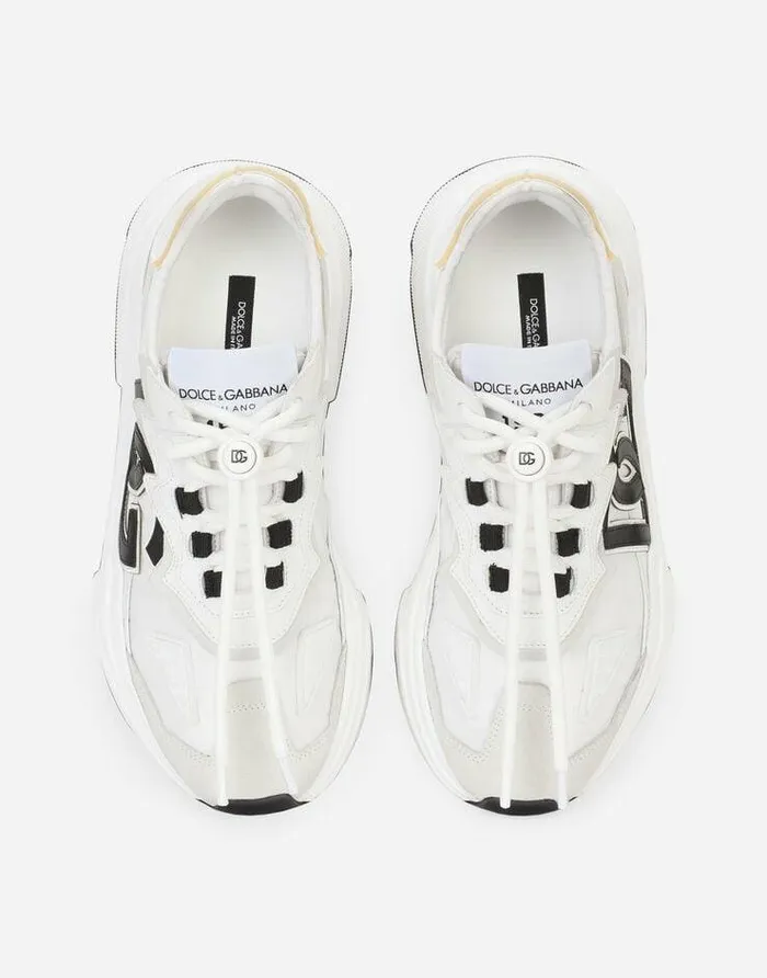 Dolce and Gabbana Sneakers Women Mixedmaterial Daymaster Sneakers White Dolce and Gabbana Sneakers Women Mixedmaterial Daymaster Sneakers White
