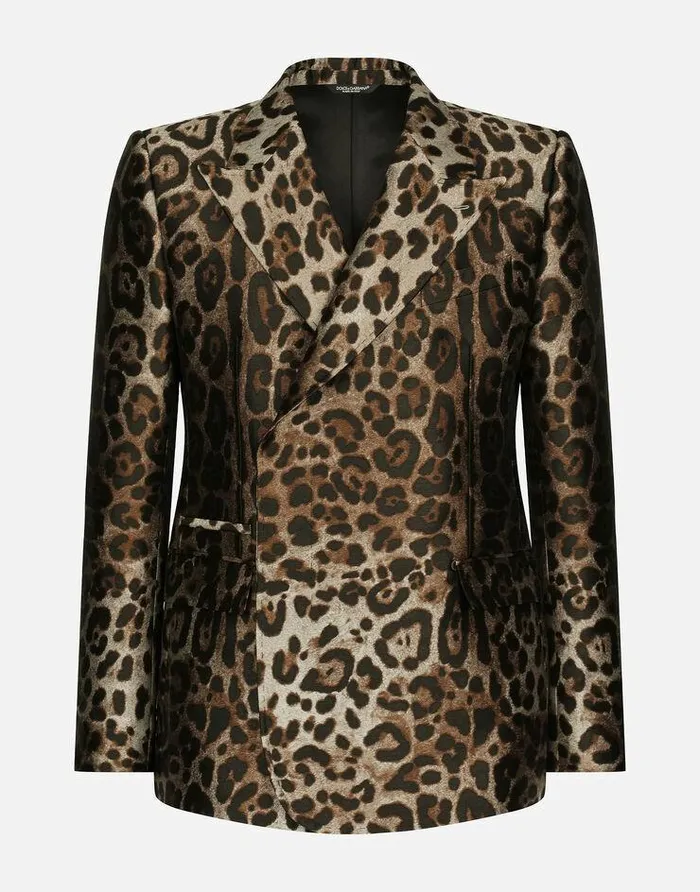 Dolce and Gabbana Suits And Blazers Men Doublebreasted Leoparddesign Jacquard Siciliafit Suit Multicolor Dolce and Gabbana Suits And Blazers Men Doublebreasted Leoparddesign Jacquard Siciliafit Suit Multicolor