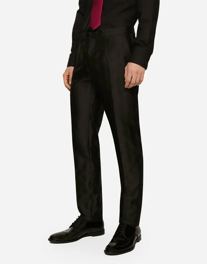 Dolce and Gabbana Suits And Blazers Men Doublebreasted Siciliafit Tuxedo Suit With DG Monogram Black Dolce and Gabbana Suits And Blazers Men Doublebreasted Siciliafit Tuxedo Suit With DG Monogram Black