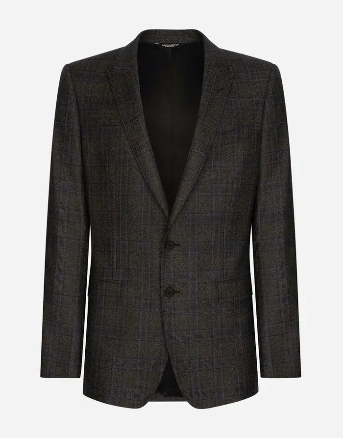 Dolce and Gabbana Suits And Blazers Men Singlebreasted Glen Plaid Martinifit Jacket Multicolor Dolce and Gabbana Suits And Blazers Men Singlebreasted Glen Plaid Martinifit Jacket Multicolor