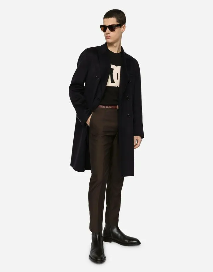 Dolce and Gabbana Sweaters And Cardigans Men Cashmere Jacquard Roundneck Sweater With DG Logo Multicolor Dolce and Gabbana Sweaters And Cardigans Men Cashmere Jacquard Roundneck Sweater With DG Logo Multicolor