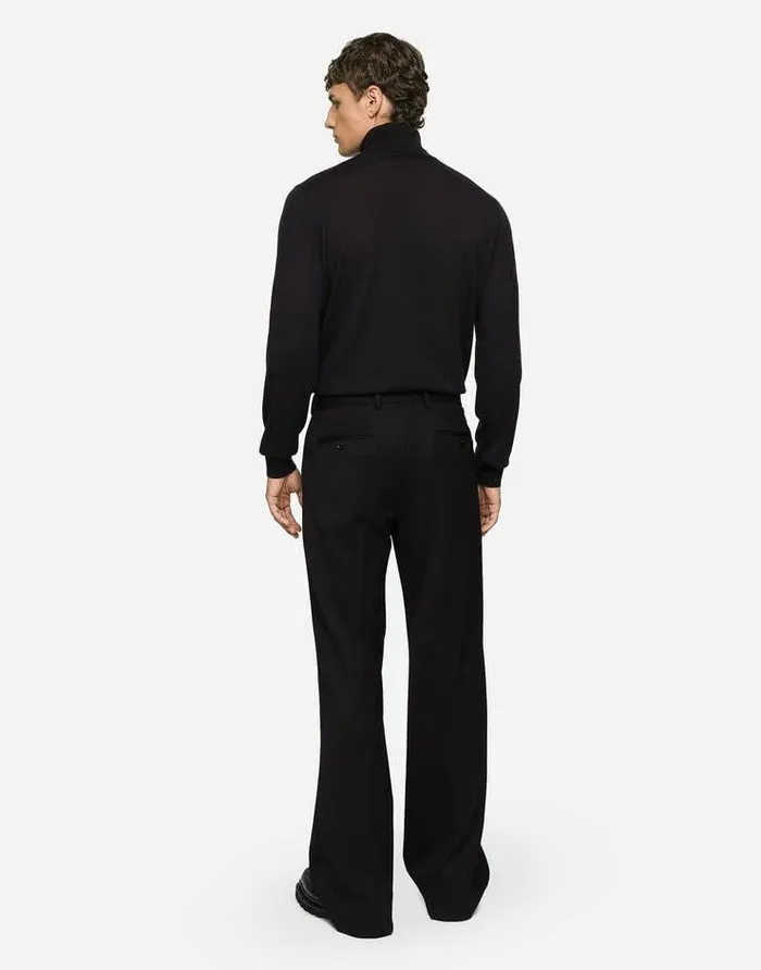 Dolce and Gabbana Sweaters And Cardigans Men Extrafine Cashmere Turtleneck Sweater Blue Dolce and Gabbana Sweaters And Cardigans Men Extrafine Cashmere Turtleneck Sweater Blue