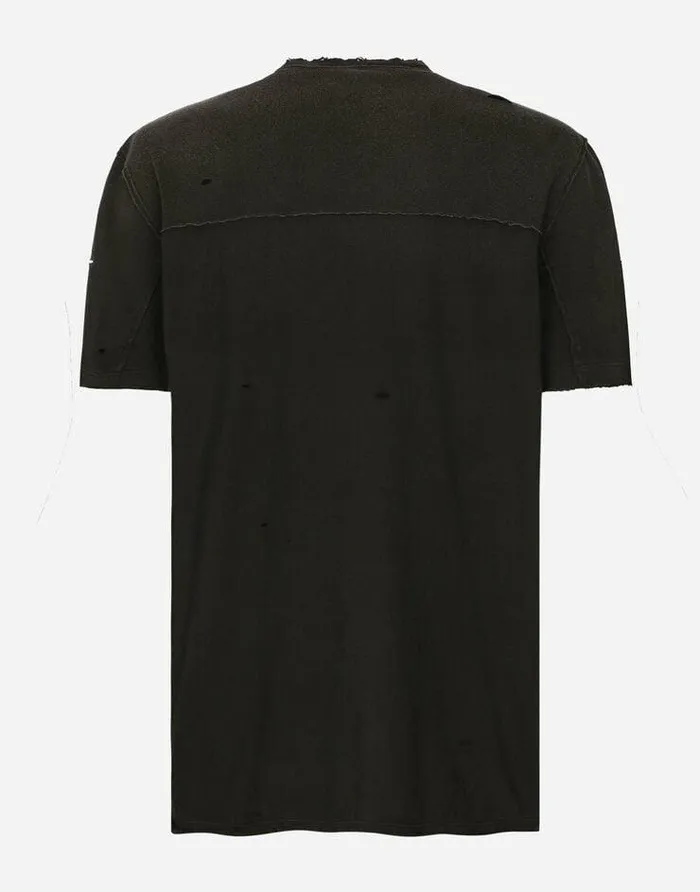 Dolce and Gabbana TShirts And Polos Men Cotton Roundneck Tshirt With ReEdition Patch Multicolor Dolce and Gabbana TShirts And Polos Men Cotton Roundneck Tshirt With ReEdition Patch Multicolor