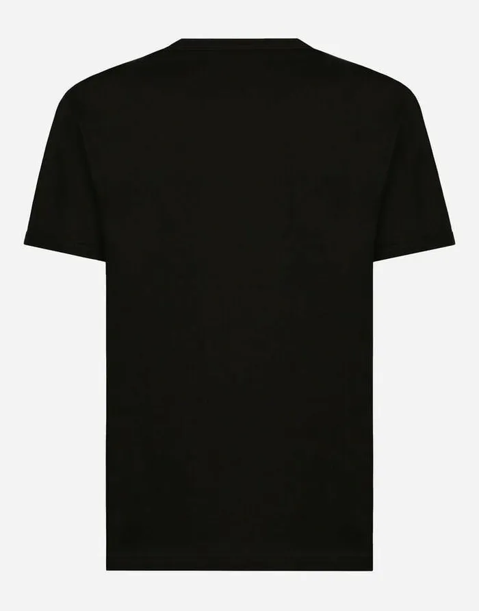 Dolce and Gabbana TShirts And Polos Men Cotton Tshirt With Embroidery Multicolor Dolce and Gabbana TShirts And Polos Men Cotton Tshirt With Embroidery Multicolor