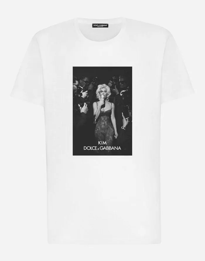Dolce and Gabbana TShirts And Sweatshirts WomenMen 034Ciao Kim034 Ice Creamprint Tshirt White Dolce and Gabbana TShirts And Sweatshirts WomenMen 034Ciao Kim034 Ice Creamprint Tshirt White