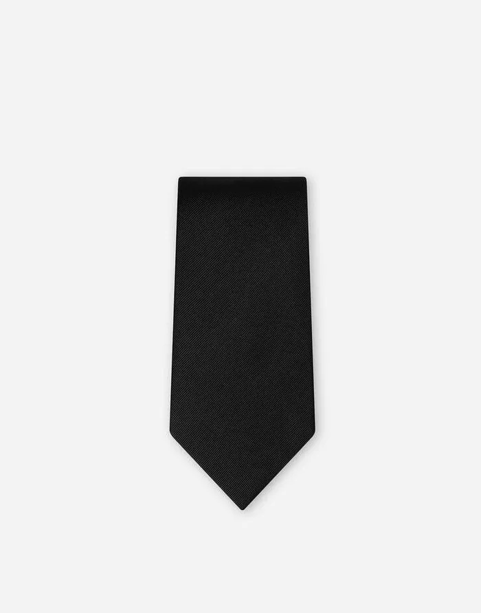 Dolce and Gabbana Ties And Pocket Squares Men 10cm Silk Faille Blade Tie Black Dolce and Gabbana Ties And Pocket Squares Men 10cm Silk Faille Blade Tie Black