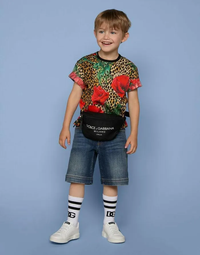 Dolce and Gabbana Trousers And Shorts Children Washed Stretch Denim Shorts Multicolor Dolce and Gabbana Trousers And Shorts Children Washed Stretch Denim Shorts Multicolor