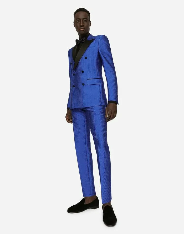 Dolce and Gabbana Trousers And Shorts Men Herringboneeffect Jacquard Pants Multicolor Dolce and Gabbana Trousers And Shorts Men Herringboneeffect Jacquard Pants Multicolor