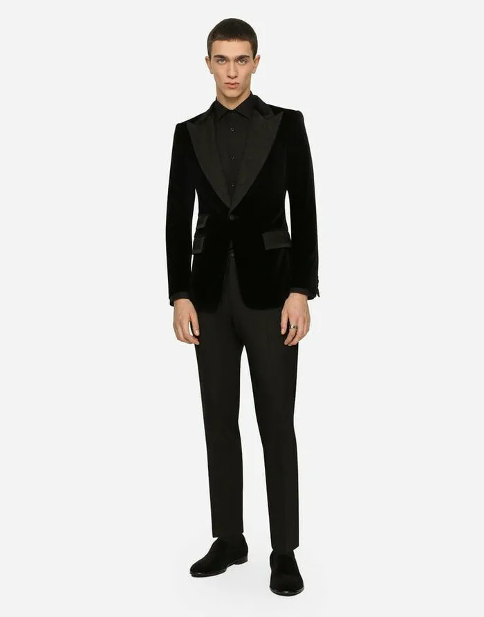 Dolce and Gabbana Trousers And Shorts Men Stretch Tuxedo Pants Black Dolce and Gabbana Trousers And Shorts Men Stretch Tuxedo Pants Black
