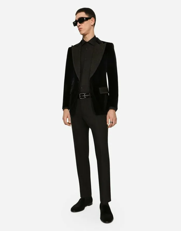 Dolce and Gabbana Trousers And Shorts Men Stretch Tuxedo Pants Black Dolce and Gabbana Trousers And Shorts Men Stretch Tuxedo Pants Black