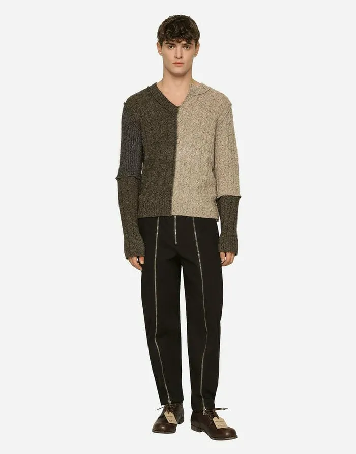 Dolce and Gabbana Trousers And Shorts Men Washed Stretch Gabardine Pants With Zipper Black Dolce and Gabbana Trousers And Shorts Men Washed Stretch Gabardine Pants With Zipper Black
