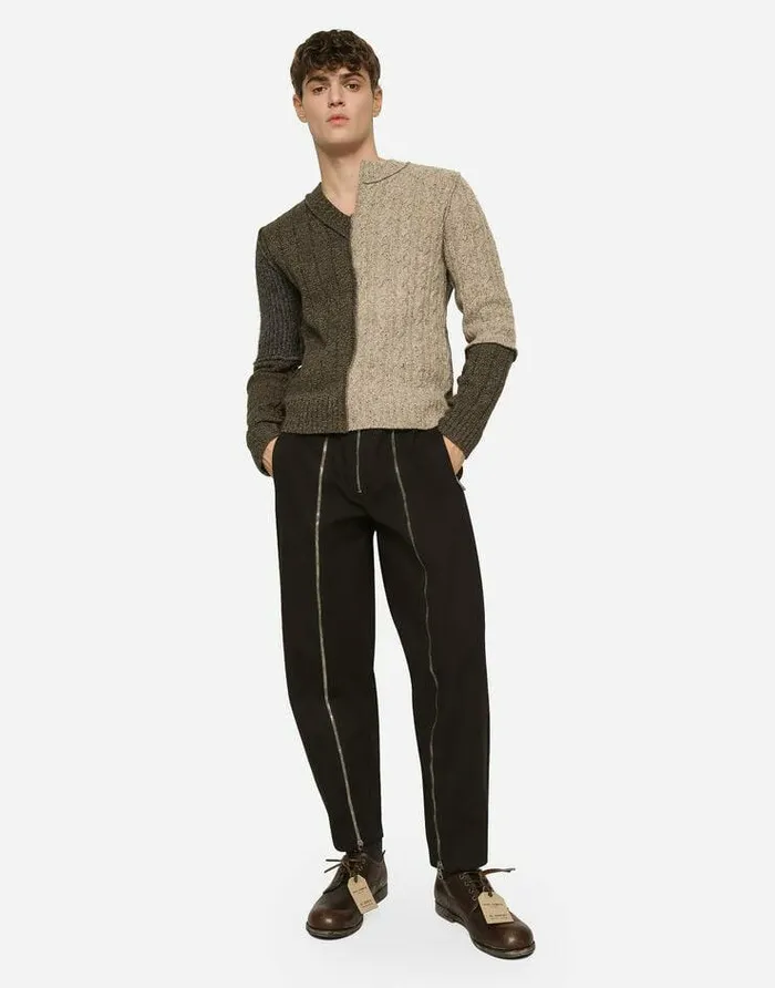 Dolce and Gabbana Trousers And Shorts Men Washed Stretch Gabardine Pants With Zipper Black Dolce and Gabbana Trousers And Shorts Men Washed Stretch Gabardine Pants With Zipper Black