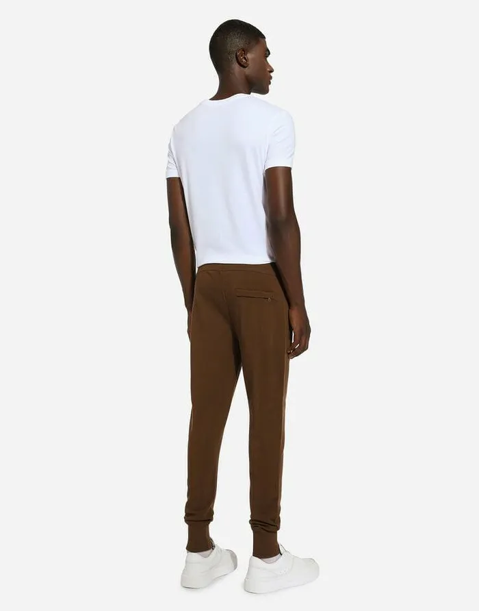 Dolce and Gabbana Trousers And Shorts Men Wool And Cashmere Knit Jogging Pants Brown Dolce and Gabbana Trousers And Shorts Men Wool And Cashmere Knit Jogging Pants Brown