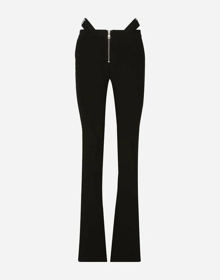 Dolce and Gabbana Trousers And Shorts Women 5pocket Jersey Pants With DG Details Black Dolce and Gabbana Trousers And Shorts Women 5pocket Jersey Pants With DG Details Black