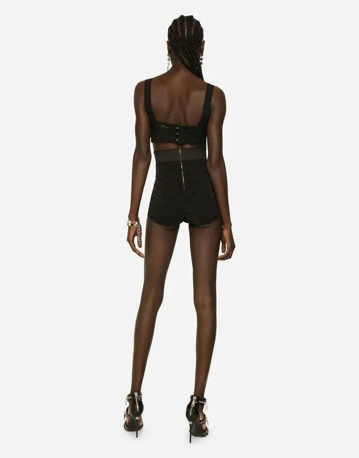 Dolce and Gabbana Trousers And Shorts Women Corsetstyle Culotte Black Dolce and Gabbana Trousers And Shorts Women Corsetstyle Culotte Black