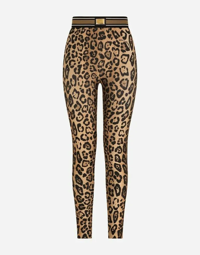 Dolce and Gabbana Trousers And Shorts Women Leopardprint Spandexjersey Leggings Multicolor Dolce and Gabbana Trousers And Shorts Women Leopardprint Spandexjersey Leggings Multicolor