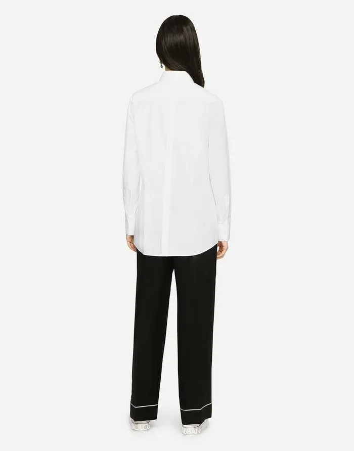 Dolce and Gabbana Trousers And Shorts Women Satin Pajama Pants With Piping Black Dolce and Gabbana Trousers And Shorts Women Satin Pajama Pants With Piping Black