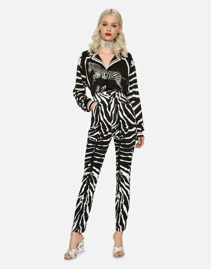 Dolce and Gabbana Trousers And Shorts Women Zebraprint Drill Pants Animal Print Dolce and Gabbana Trousers And Shorts Women Zebraprint Drill Pants Animal Print