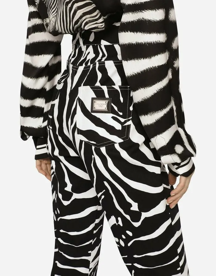 Dolce and Gabbana Trousers And Shorts Women Zebraprint Drill Pants Animal Print Dolce and Gabbana Trousers And Shorts Women Zebraprint Drill Pants Animal Print
