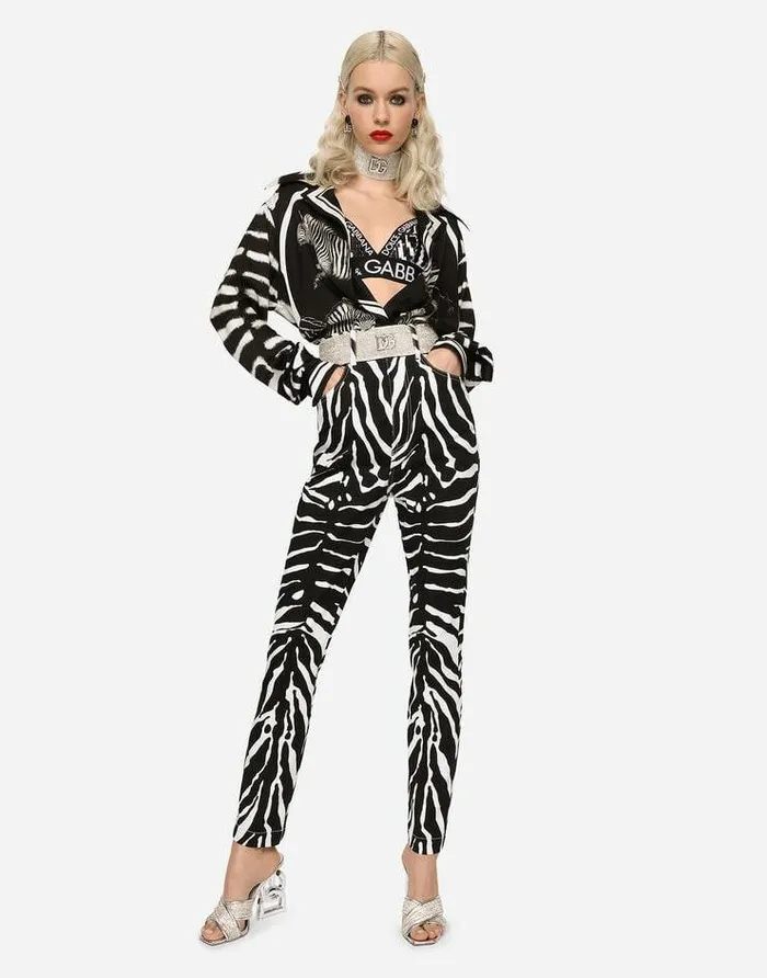 Dolce and Gabbana Trousers And Shorts Women Zebraprint Drill Pants Animal Print Dolce and Gabbana Trousers And Shorts Women Zebraprint Drill Pants Animal Print
