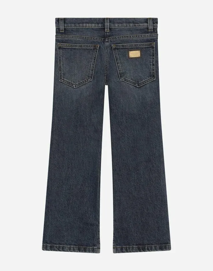 Dolce and Gabbana Trousers And Skirts Children 5pocket Denim Pants With Embroidery Multicolor Dolce and Gabbana Trousers And Skirts Children 5pocket Denim Pants With Embroidery Multicolor