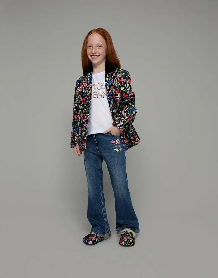 Dolce and Gabbana Trousers And Skirts Children 5pocket Denim Pants With Embroidery Multicolor Dolce and Gabbana Trousers And Skirts Children 5pocket Denim Pants With Embroidery Multicolor