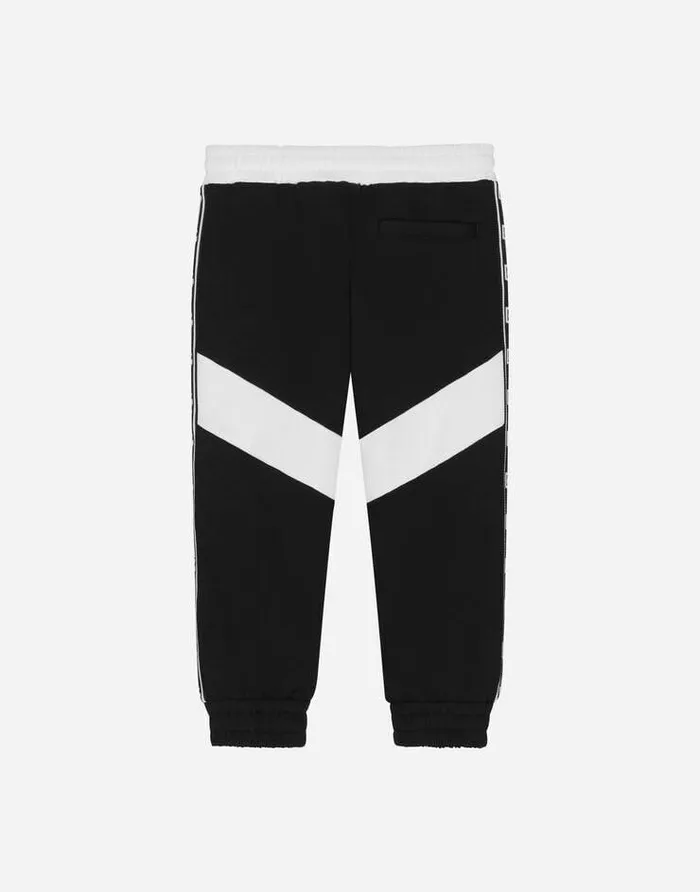 Dolce and Gabbana Trousers And Skirts Children Jersey Jogging Pants With Branded Bands Multicolor Dolce and Gabbana Trousers And Skirts Children Jersey Jogging Pants With Branded Bands Multicolor