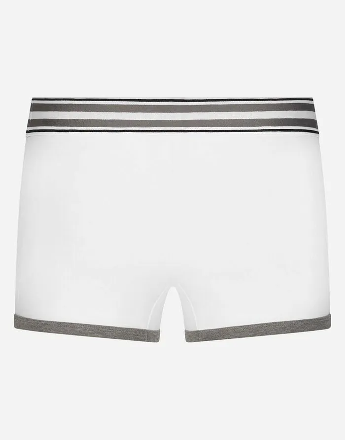 Dolce and Gabbana Underwear And Loungewear Men Regularfit Twoway Stretch Jersey Boxers With DG Logo Grey Dolce and Gabbana Underwear And Loungewear Men Regularfit Twoway Stretch Jersey Boxers With DG Logo Grey